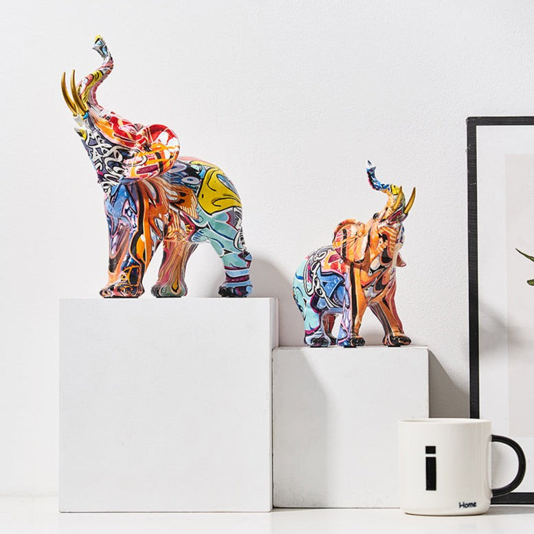 ArtZ® Elephant Nordic Painted Statue