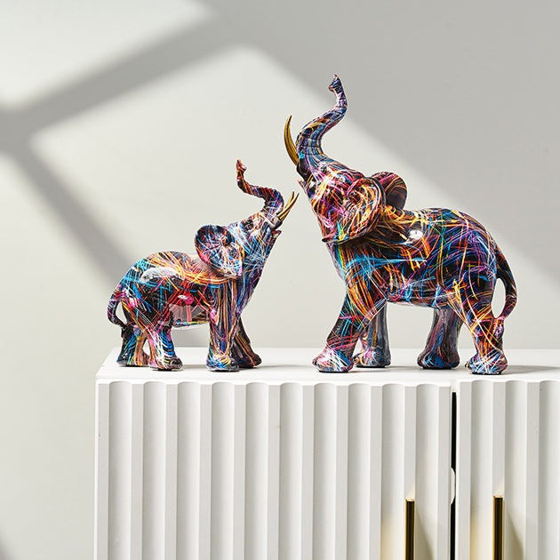 ArtZ® Elephant Nordic Painted Statue
