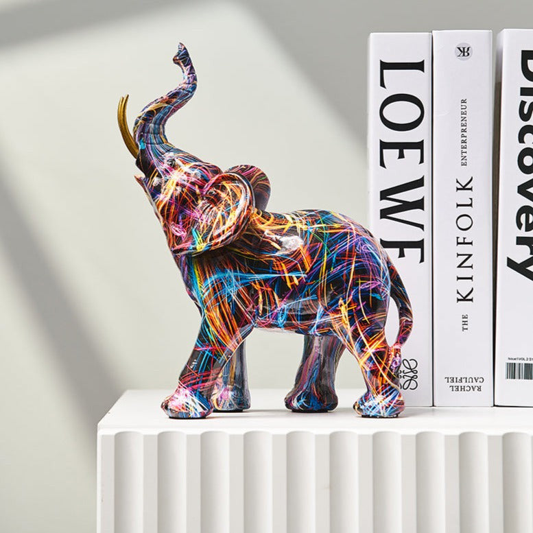 ArtZ® Elephant Nordic Painted Statue