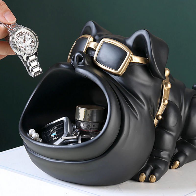 ArtZ® Bulldog Sculpture Storage Bin