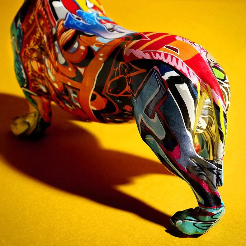 ArtZ® Dachshund Nordic Painted Statue