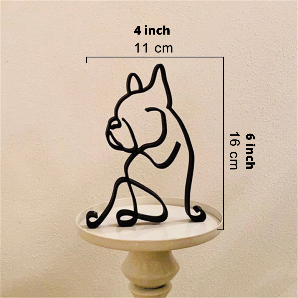 ArtZ® Iron Dog and Cat Sculptures