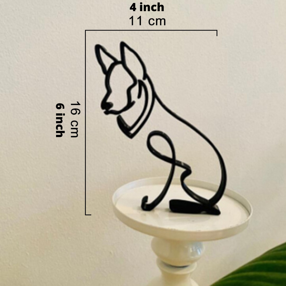 ArtZ® Iron Dog and Cat Sculptures