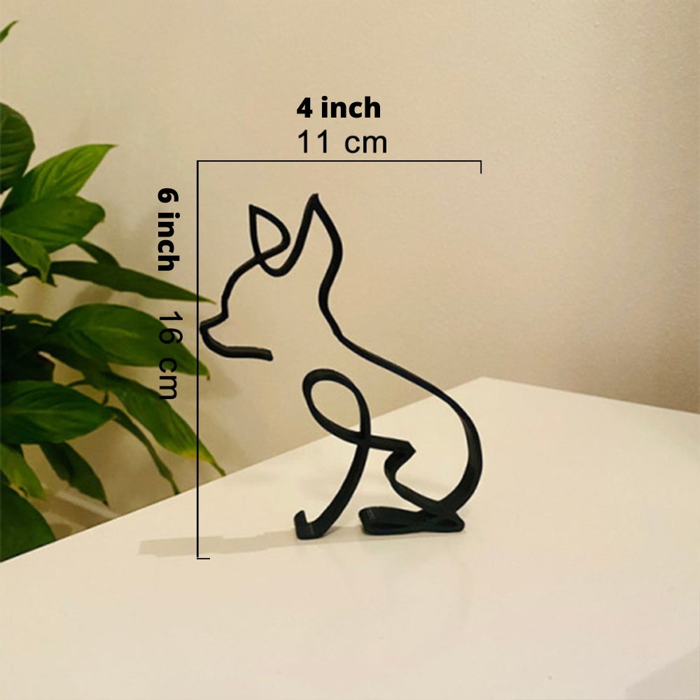 ArtZ® Iron Dog and Cat Sculptures