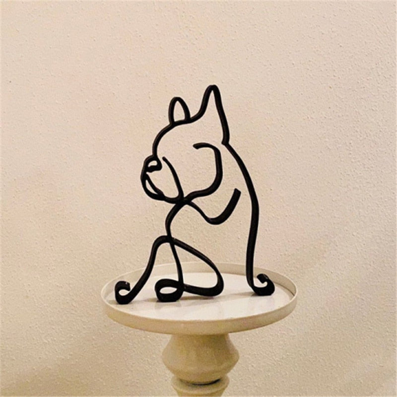 ArtZ® Iron Dog and Cat Sculptures
